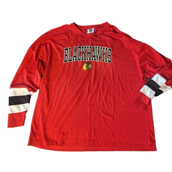 Chicago Blackhawks Authentic red embroidered NHL hockey jersey. Sz 2XL - Picture 5 of 8